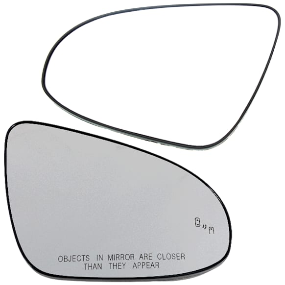 Driver and Passenger Side Mirror Glass, Heated, Driver Side - No Blind Spot Feature; Passenger Side - With Blind Spot Detection in Glass