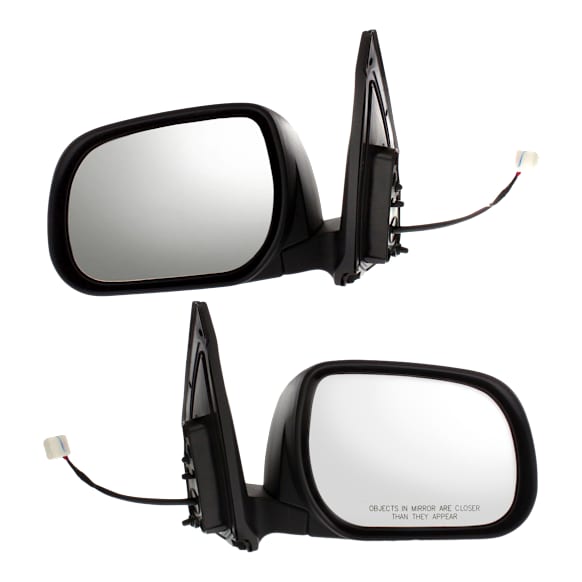 Driver and Passenger Side Mirror, Power Adjust, Non-Heated, Manual Folding, Paintable, No Signal Light, No Memory, No Puddle Light, No Auto-Dim, No Blind Spot Feature