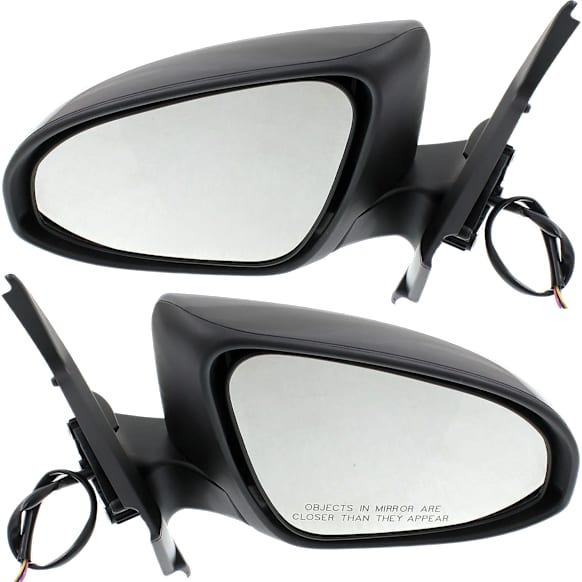 Driver and Passenger Side Mirrors, Power Adjust, Manual Folding, Non-Heated, Paintable, In-housing Signal Light, No Memory, No Puddle Light, No Auto-Dimming, No Blind Spot Feature