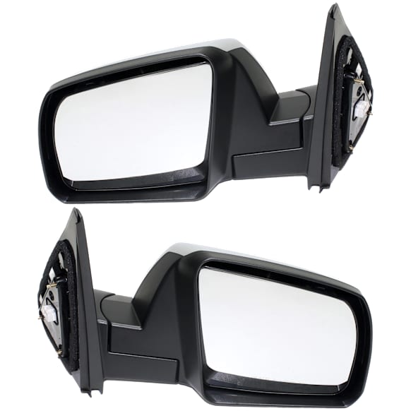 Driver and Passenger Side Mirror, Power Adjust, Non-Heated, Manual Folding, Chrome, No Signal Light, No Memory, No Puddle Light, No Auto-Dim, No Blind Spot Feature