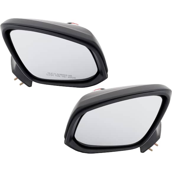 Driver and Passenger Side Mirror, Power Adjust, Non-Heated, Manual Folding, Textured Black, No Signal Light, No Memory, No Puddle Light, No Auto-Dim, No Blind Spot Feature