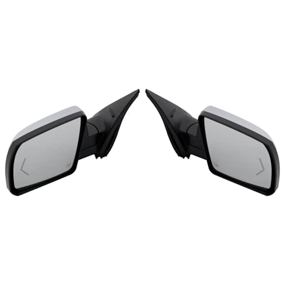 Driver and Passenger Side Mirror, Power Adjust, Heated, Power Folding, Chrome, In-glass Signal Light, With Memory, With Puddle Light, No Auto-Dim, With Blind Spot Detection in Glass