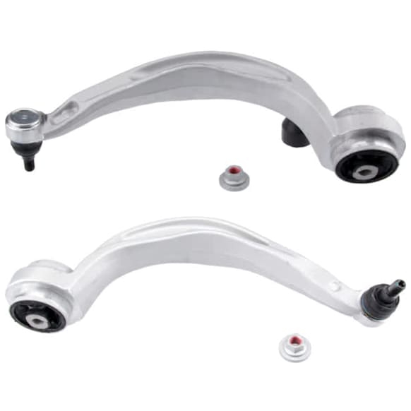SET-URO8K0407694AF Front, Driver and Passenger Side, Lower, Rearward Control Arm, With ball joint(s), Aluminum