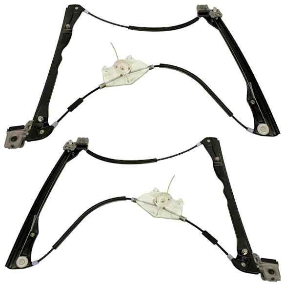 Front, Driver and Passenger Side Power Window Regulator, Without Motor