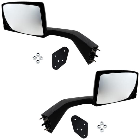 Driver and Passenger Side Mirror, Manual Adjust, Non-Heated, Manual Folding, Textured Black, No Signal Light, No Memory, No Puddle Light, No Auto-Dim, No Blind Spot Feature