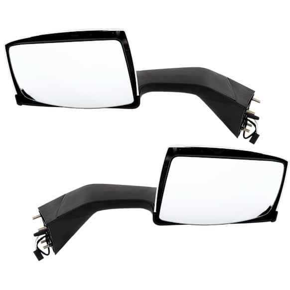 Driver and Passenger Side Mirror, Manual Adjust, Heated, Manual Folding, Chrome, No Signal Light, No Memory, No Puddle Light, No Auto-Dim, No Blind Spot Feature