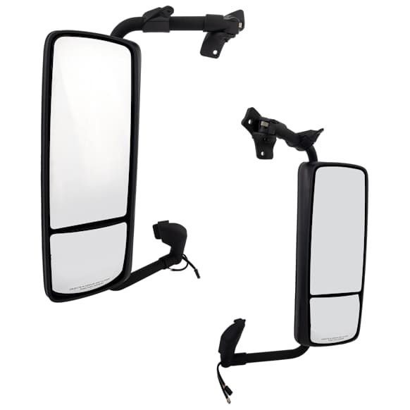 Driver and Passenger Side Mirror, Upper - Power Adjust, Lower - Manual Adjust, Heated, Non-Folding, Chrome, No Signal Light, No Memory, No Puddle Light, No Auto-Dim