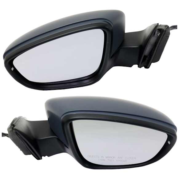 Driver and Passenger Side Mirrors, Power Adjust, Power Folding, Heated, Paintable, In-housing Signal Light, With memory, No Puddle Light, No Auto-Dimming, No Blind Spot Feature