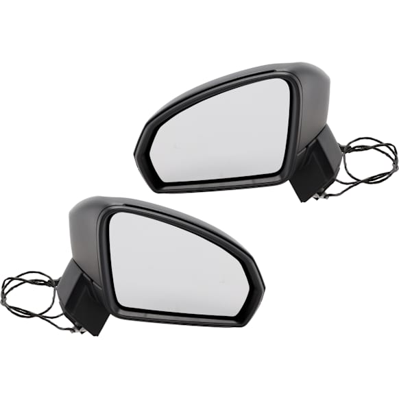 Driver and Passenger Side Mirror, Power Adjust, Non-Heated, Manual Folding, Textured Black, No Signal Light, No Memory, No Puddle Light, No Auto-Dim, No Blind Spot Feature