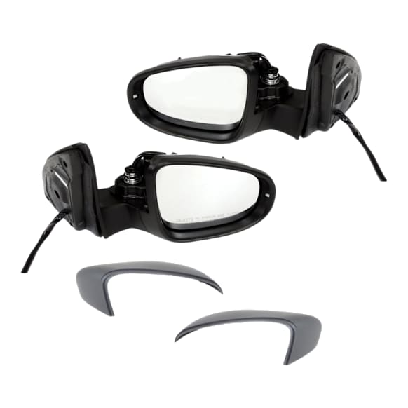 Driver and Passenger Side Mirrors, Power Adjust, Power Folding, Heated, Paintable, In-housing Signal Light, With memory, With Puddle Light, No Auto-Dimming, No Blind Spot Feature