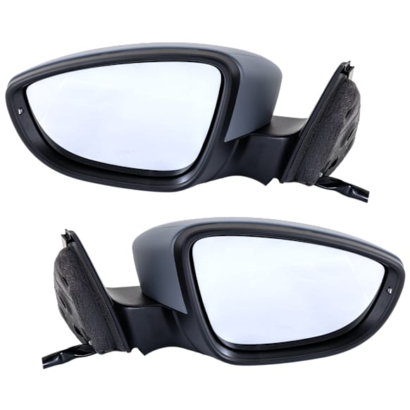 Driver and Passenger Side Mirrors, Power Adjust, Manual Folding, Heated, Paintable, In-housing Signal Light, With memory, No Puddle Light, No Auto-Dimming, No Blind Spot Feature, Sedan