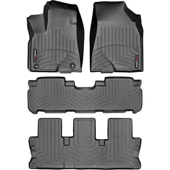SET-W24446321 FloorLiner Series Molded Floor Liner, Black Made of Rubberized Thermoplastic Polyolefins