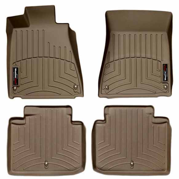 SET-W24452051 FloorLiner Series Molded Floor Liner, Tan Made of Rubberized Thermoplastic Polyolefins