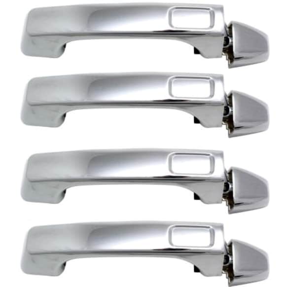 2006-2010 Hummer H3 - Front and Rear, Driver and Passenger Side Exterior Door Handle, Chrome, Without Key Hole