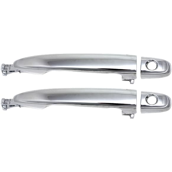 Front, Driver and Passenger Side Exterior Door Handle, Chrome, With Key Hole