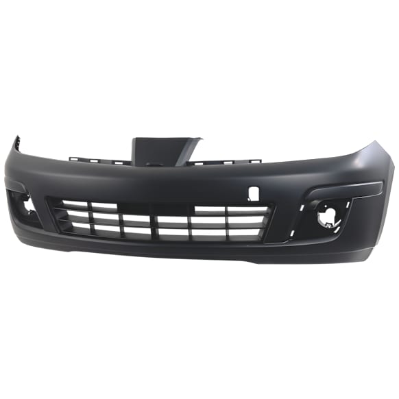 2011 Nissan Versa - Front Primed Bumper Cover,  For Models Without Spoiler, Sedan, White Glove Delivery