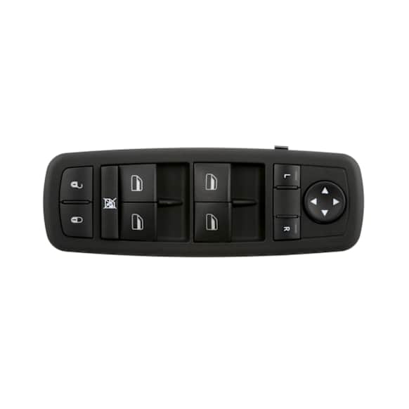2010 Chrysler Town & Country - Front, Driver Side Window Switch, Without Power Sliding Door, Without Power Folding Mirrors, With Power Rear Windows, Black, 9 Buttons, Standard OE Replacement