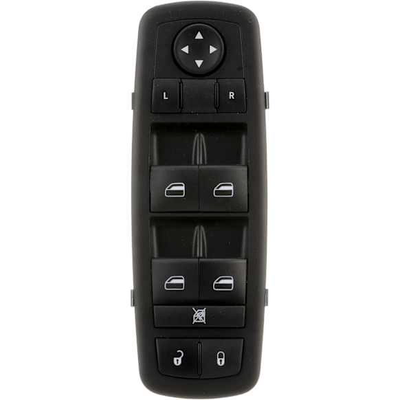 2016 Dodge Dart - Front, Driver Side Window Switch, With One Touch Window Open/Close, Black