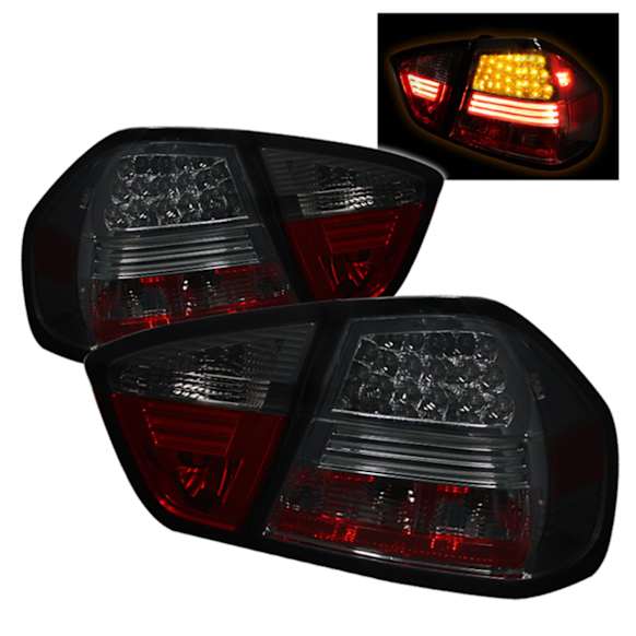 5000927 Driver and Passenger Side LED Tail Light, With bulb(s), Smoked Lens, Black Interior