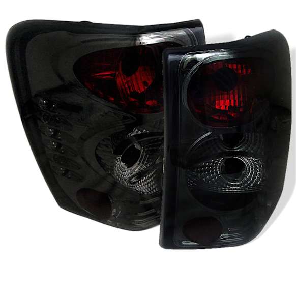 2004 Jeep Grand Cherokee - Driver and Passenger Side Halogen Tail Light, Without bulb(s), Smoked Lens, Black Interior