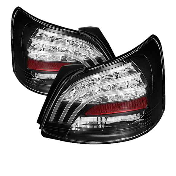 5037640 Driver and Passenger Side LED Tail Light, With bulb(s), Clear Lens, Black Interior, Sedan, LED Series