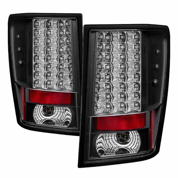 2007 Jeep Grand Cherokee - Driver and Passenger Side LED Tail Light, With bulb(s), Clear Lens, Black Interior, LED Series