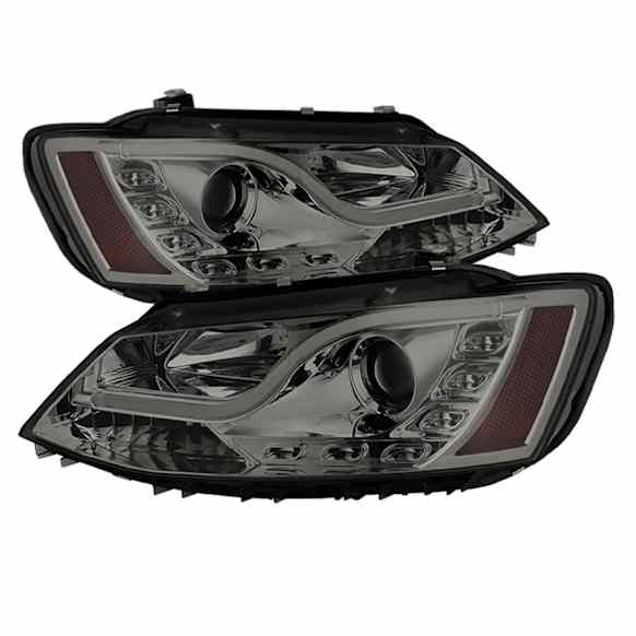 2011 Volkswagen Jetta - Driver and Passenger Side Halogen Headlight, With bulb(s),  Uses Stock Bulbs, Smoked Lens, Chrome Interior, Wagon, Signature Series
