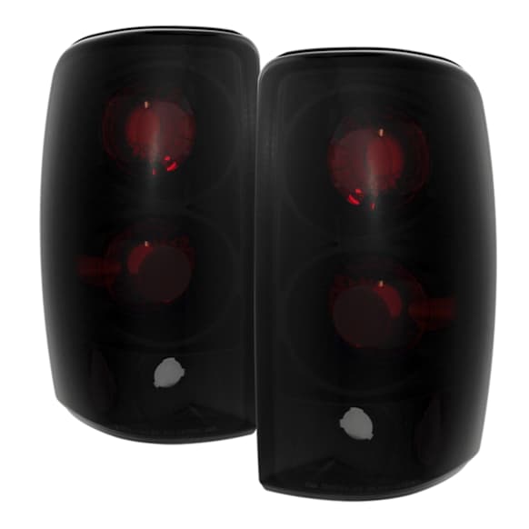 5077998 Driver and Passenger Side Halogen Tail Light, With bulb(s), Smoked Lens, Black Interior