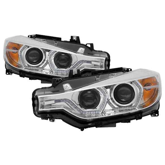 2013 BMW ActiveHybrid 3 - Driver and Passenger Side Halogen Headlight, With bulb(s), Clear Lens, Chrome Interior, Signature Series