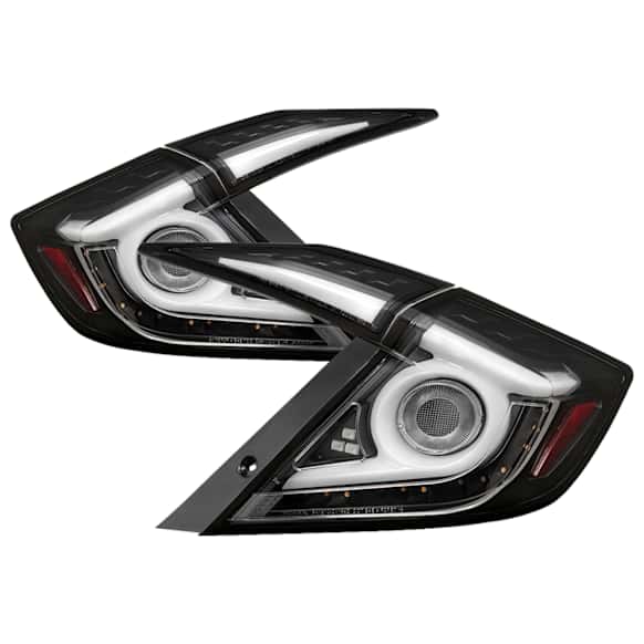 2017 Honda Civic - Driver and Passenger Side LED Tail Light, With bulb(s), Clear Lens, Black Interior
