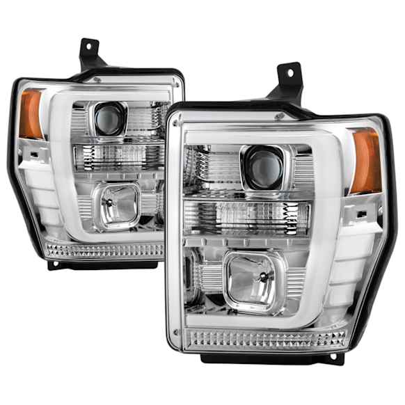 5087744 Driver and Passenger Side Halogen/LED Combo Headlight, With bulb(s), Clear Lens, Black Interior, Platinum Series
