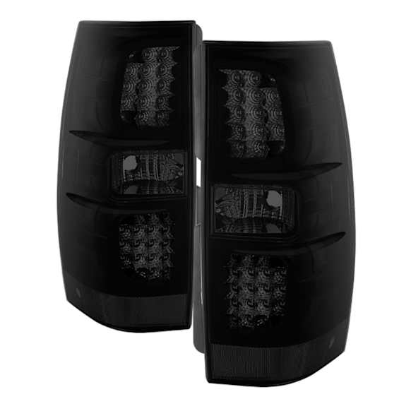9033926 Driver and Passenger Side LED Tail Light, With bulb(s), Smoked Lens, Black Interior, Xtune Series