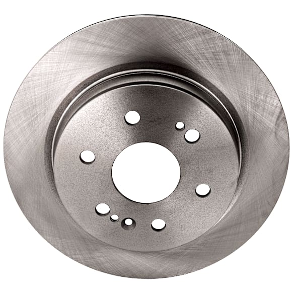 Rear, Driver or Passenger Side Brake Disc, Plain Surface, Vented, 6 Lugs