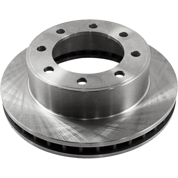 Front, Driver or Passenger Side Brake Disc, Plain Surface, Vented, 8 Lugs, 4WD, Pro-Line Series
