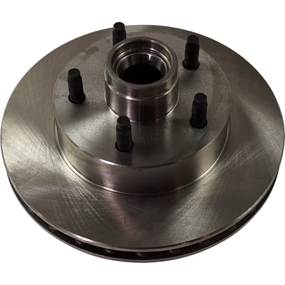 Front, Driver or Passenger Side Brake Disc, Natural Finish, Plain Surface, Vented, 5 Lugs, 261.11 mm, Pro-Line Series