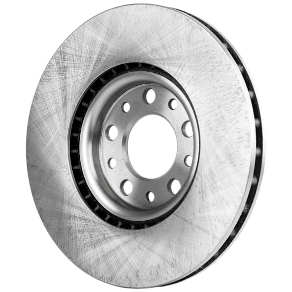 Front, Driver or Passenger Side Brake Disc, Plain Surface, Vented, 5 Lugs, 12 in. OD, 1.56 in. Height, 1.1 in. Nom. Thickness, 1.02 in. Min. Thickness, 2.76 in. Hub Reg, 0.65 in. Bolt Size