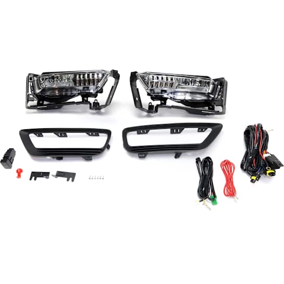 Front, Driver and Passenger Side Fog Lights, with Bulbs, Halogen, 4-Door, Sedan