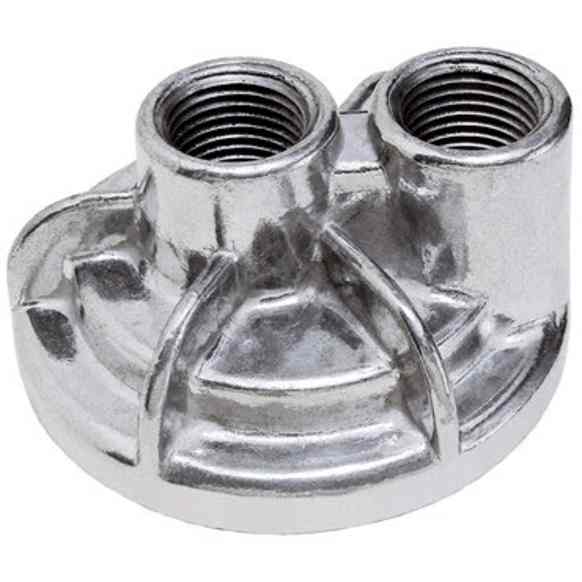 1013 Oil Filter Adapter - Natural, Aluminum, Direct Fit
