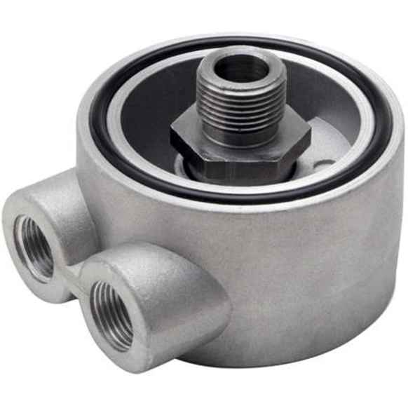 1320 Oil Filter Adapter - Natural, Aluminum, Direct Fit