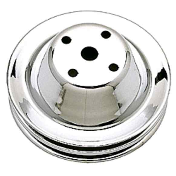 9605 Water Pump Pulley - Chrome, Chrome, Direct Fit, Sold Individually