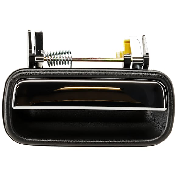 Rear, Driver Side Chrome Lever with Black Bezel Exterior Door Handle, Without Key Hole, Crew Cab Pickup