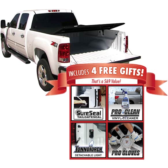 HF-356 Hard Fold Series Hard Folding Tonneau Cover, Vinyl Fits Approx. 6 ft. 6 in. Bed