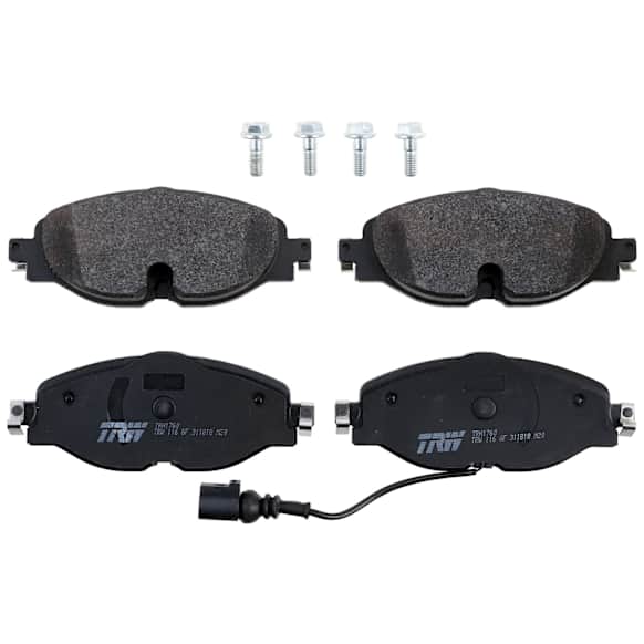 2015 Volkswagen GTI - Front Semi-metallic Brake Pad Set, 2.0L 4Cyl, Exclude Performance Package, Premium Braking Series