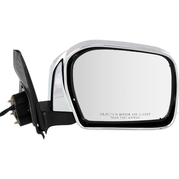 Passenger Side Mirror, Power, Manual Folding, Non-Heated, Chrome, No Signal Light, No Memory, No Puddle Light, No Auto-Dimming, No Blind Spot Feature