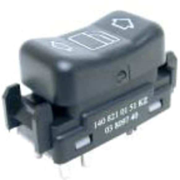 1995 Mercedes Benz S500 - Front, Driver or Passenger Side Window Switch, Coupe; Located In Center Console, Black, APA/URO Parts OE Replacement