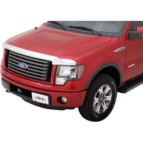 680721 Bug Shield, Chrome, Bolt-On Attachment Style, Chrome Hood Shield Series