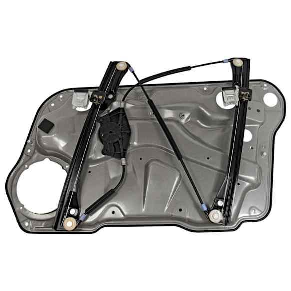 2001 Volkswagen Jetta - Front, Driver Side Power Window Regulator, Without Motor, With Mounting Plate; Power Operated; Made In China, OE Replacement Series