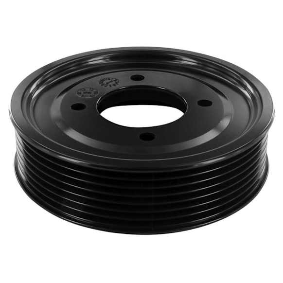 2000 BMW 740iL - Water Pump Pulley, enginedes : M62; With Oe No. Pqr000030, 7-Groove Pulley, Serpentine, Black, Plastic, Sold Individually, OE Replacement Series