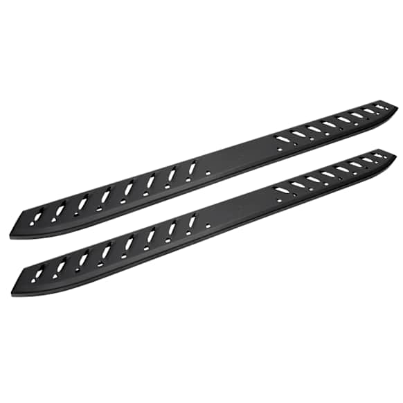 28-81275 Running Boards, Powdercoated Textured Black, Steel, with Mounting Hardware, Crew Cab Pickup, 91 In. Board Length, Thrasher Series