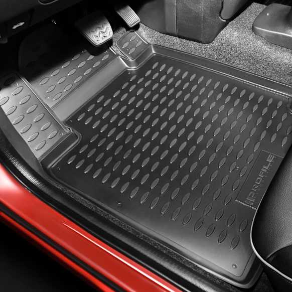 74-30-51023 Front Row Profile Series Molded Floor Liner, Black Made of Rubberized Polymer